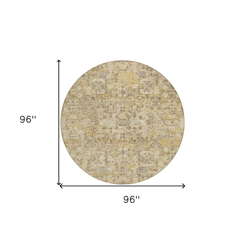 HomeRoots Floral Transitional Rectangle Outdoor Rug