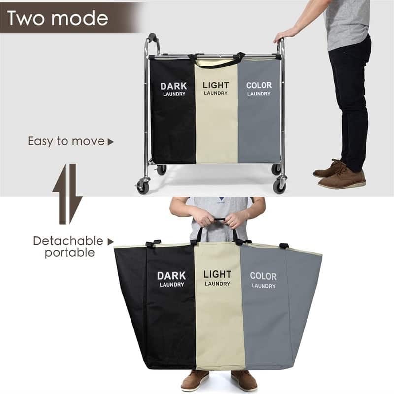 240L Laundry Hamper Large Laundry Basket with Wheels - 35"L x 16"W x 30"H
