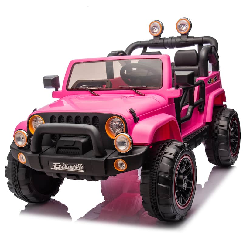 24V Kids Electric Ride-On Car for Ages 3-8, Remote Control, 2WD with Bluetooth & USB - Pink