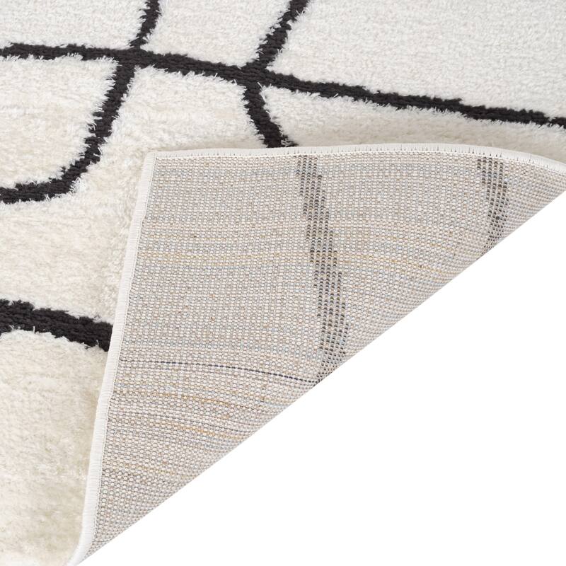 Mulan Ivory Moroccan Power-Loom Area Rug 2' x 3'