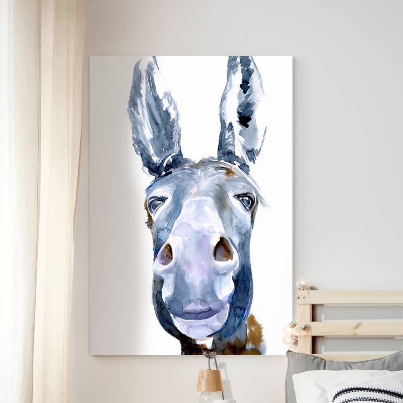 Sweet Donkey I -Premium Gallery Wrapped Canvas