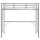 preview thumbnail 25 of 43, Twin Size Metal Loft Bed With Safety Guardrails & 2 Built-In Ladders, Loft Bunk Bed Frame For Teens Juniors Adults