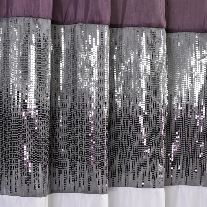 Silver Orchid Gregor Abstract Night Sky Two-tone Shower Curtain
