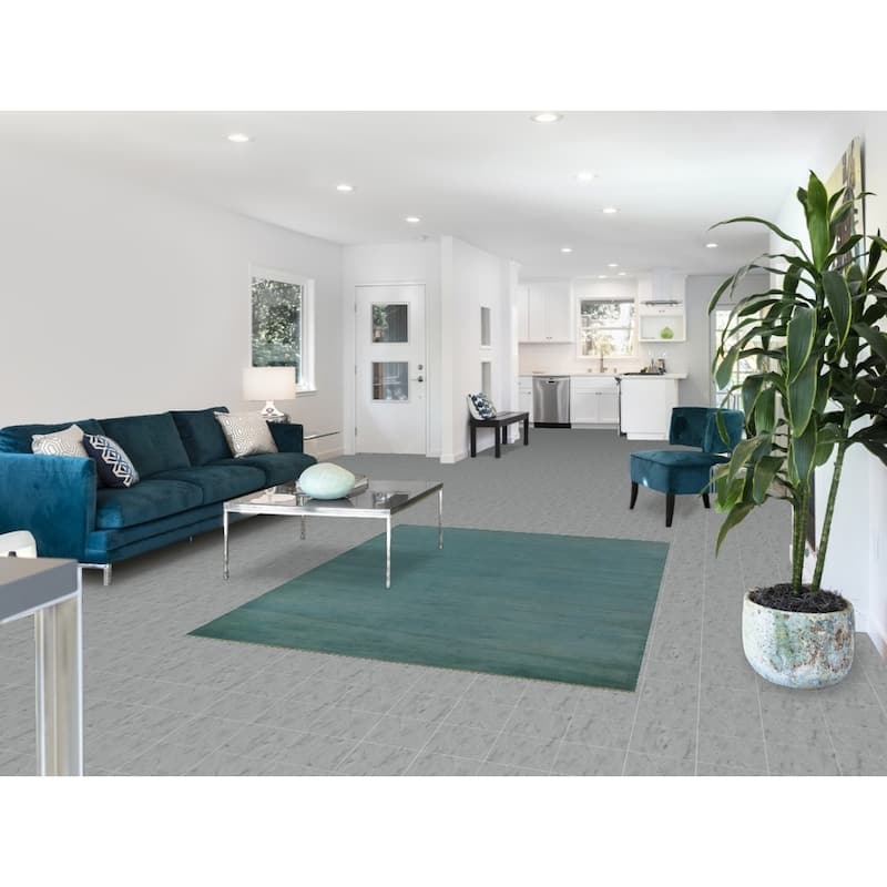 Teal Blue Gabbeh Modern Area Rug Handmade Wool Carpet - 5'0" x 6'8"