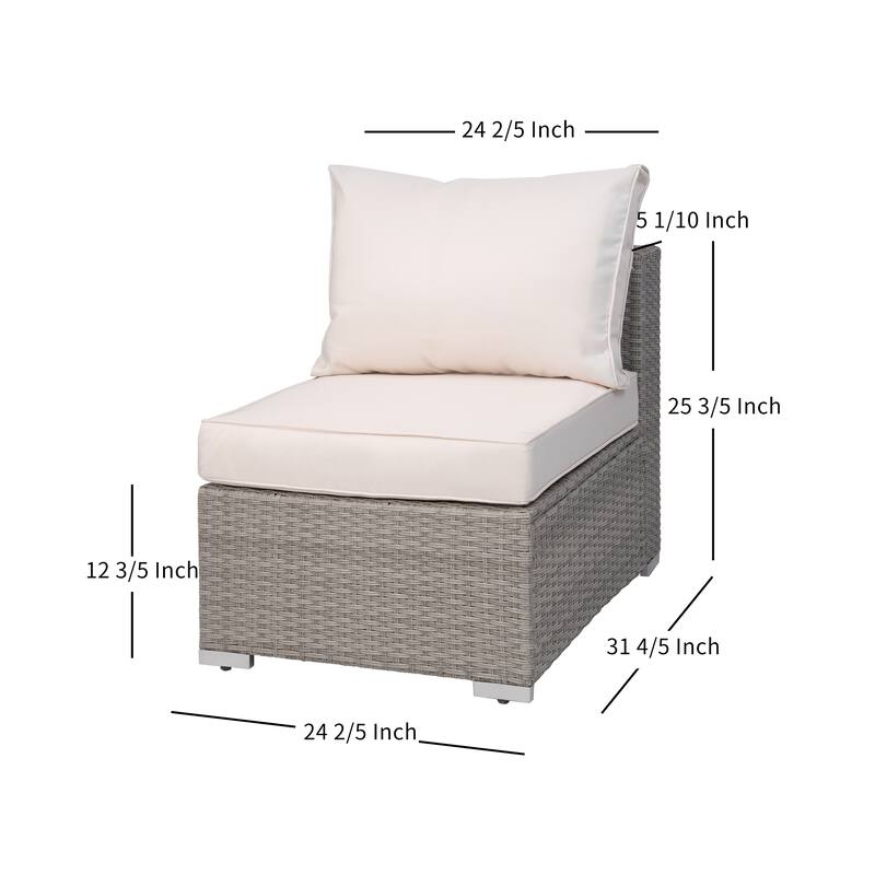 Luxton 64" Wide Outdoor Cushioned Chairs with Coffee Table