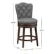 preview thumbnail 52 of 59, Gracewood Hollow Yeghishe Wood Swivel Stool Single -  Chocolate Brown & Smoke Gray - Counter height