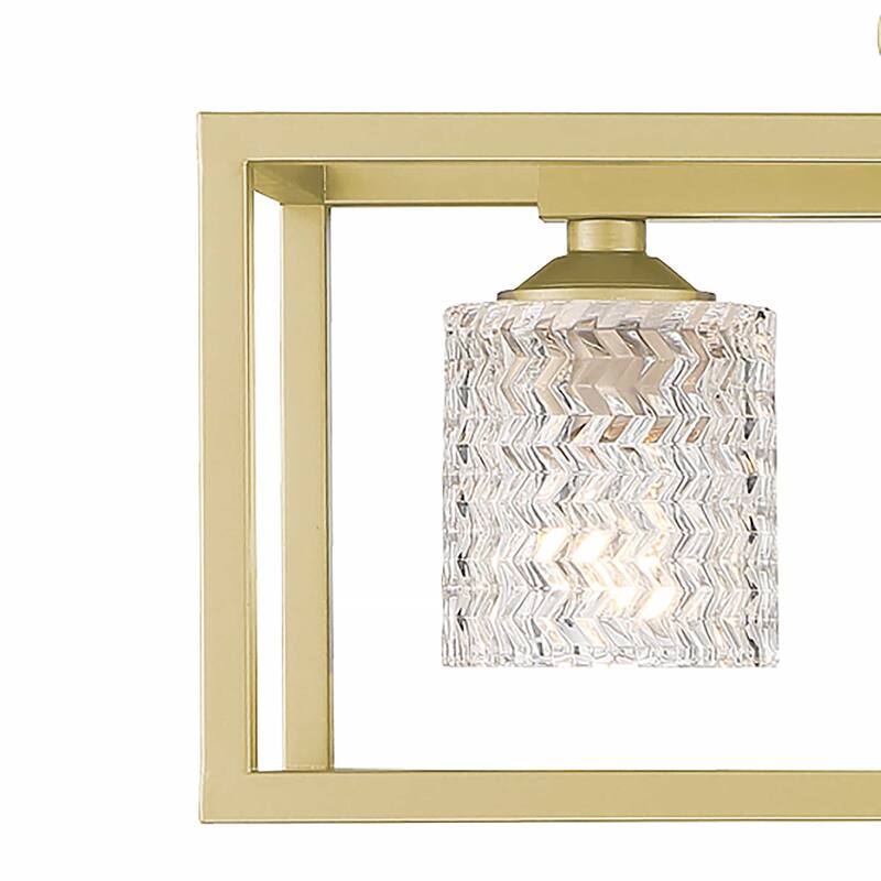Moulins 3-ight Linear Modern Farmhouse Rectangle Chandelier with UL Certified - 25in