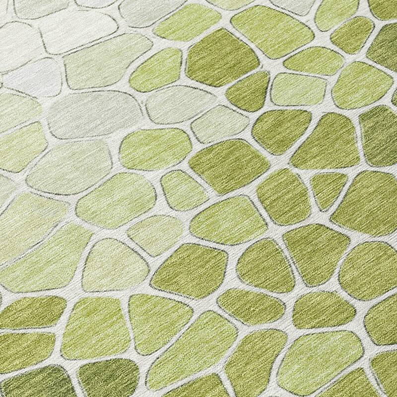 Machine Washable Indoor/Outdoor Contemporary Ombre Chantille Rug