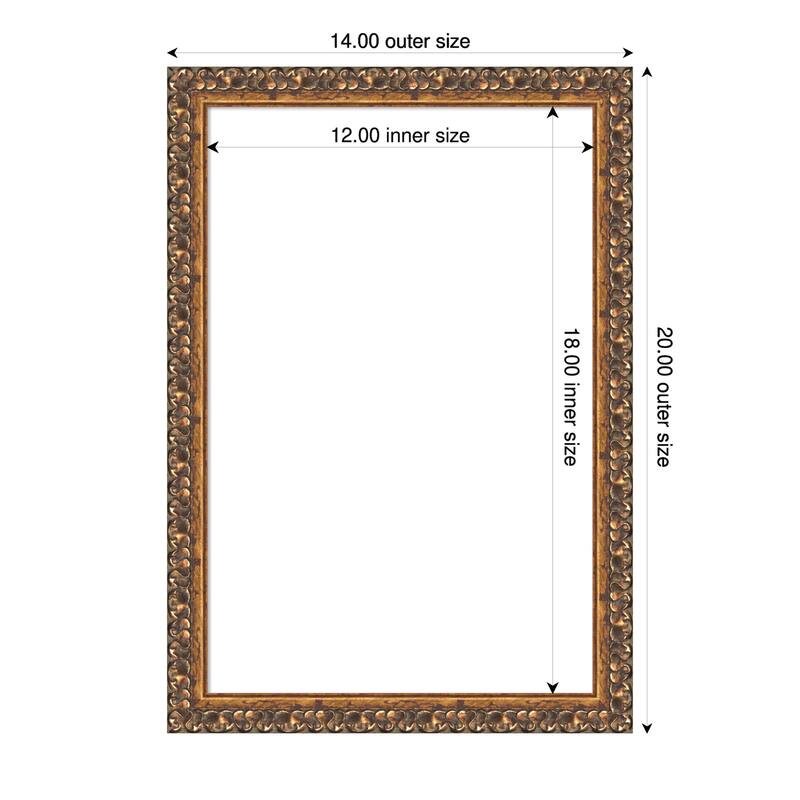 Amanti Art Antique Bronze Framed Dry Erase Magnetic Board - 14 x 20 in