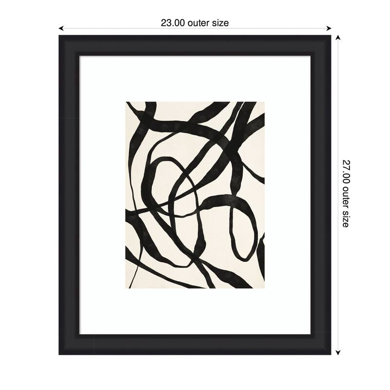 Kate and Laurel Framed Art Black Twist 4 by Alicia Bock