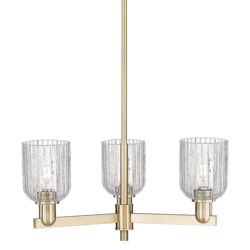 Innovations Lighting 716-3CR-9-18 Bridal Veil Chandelier Bridal Veil 3 - Champagne Bronze / Clear