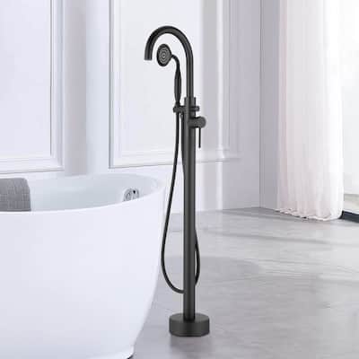 Freestanding Claw Foot BathTub Faucet with Handheld Shower Tub Filler