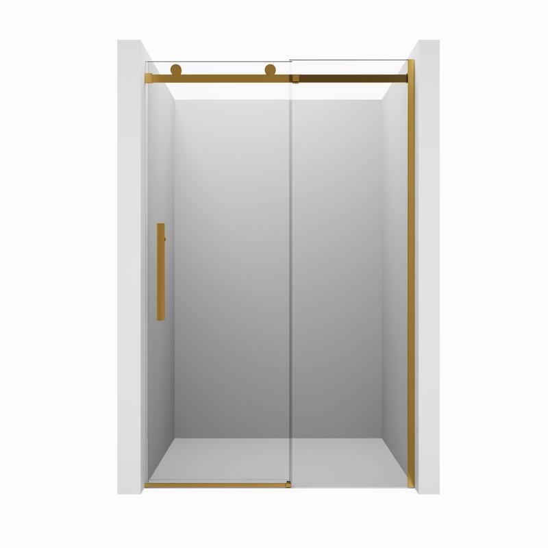 CASAINC 48 in. W x 76 in. H Sliding Frameless Shower Door with SGCC Certification