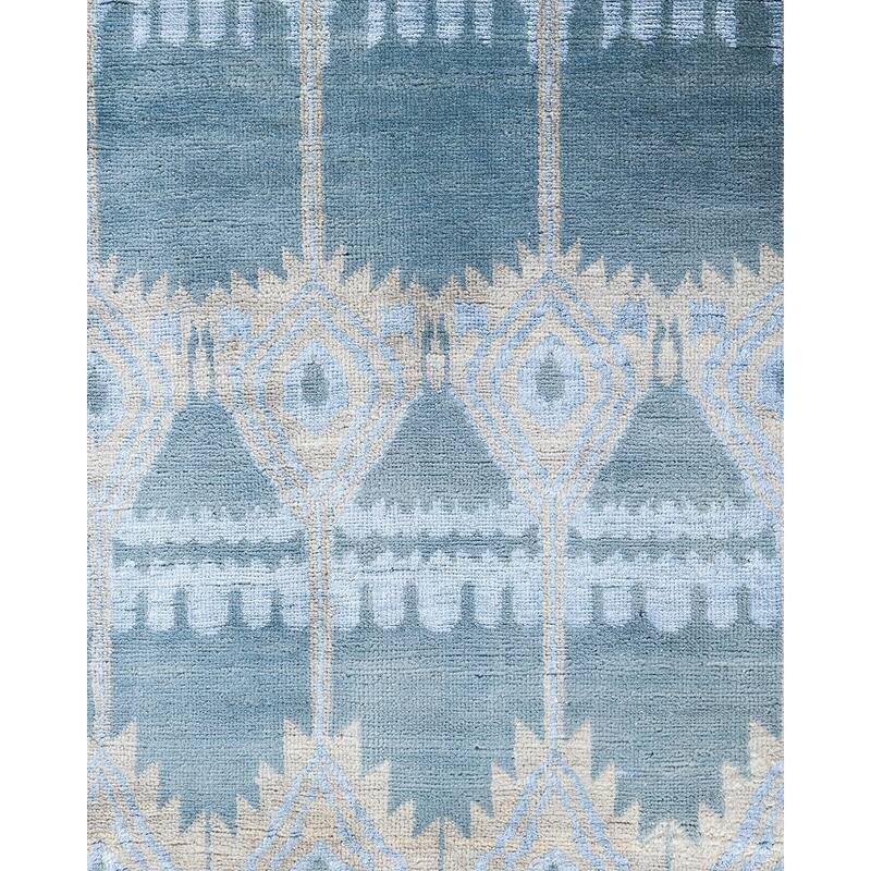 Ikat One-of-a-Kind Hand-Knotted Area Rug, Gray - 8' 1" x 10' 3"