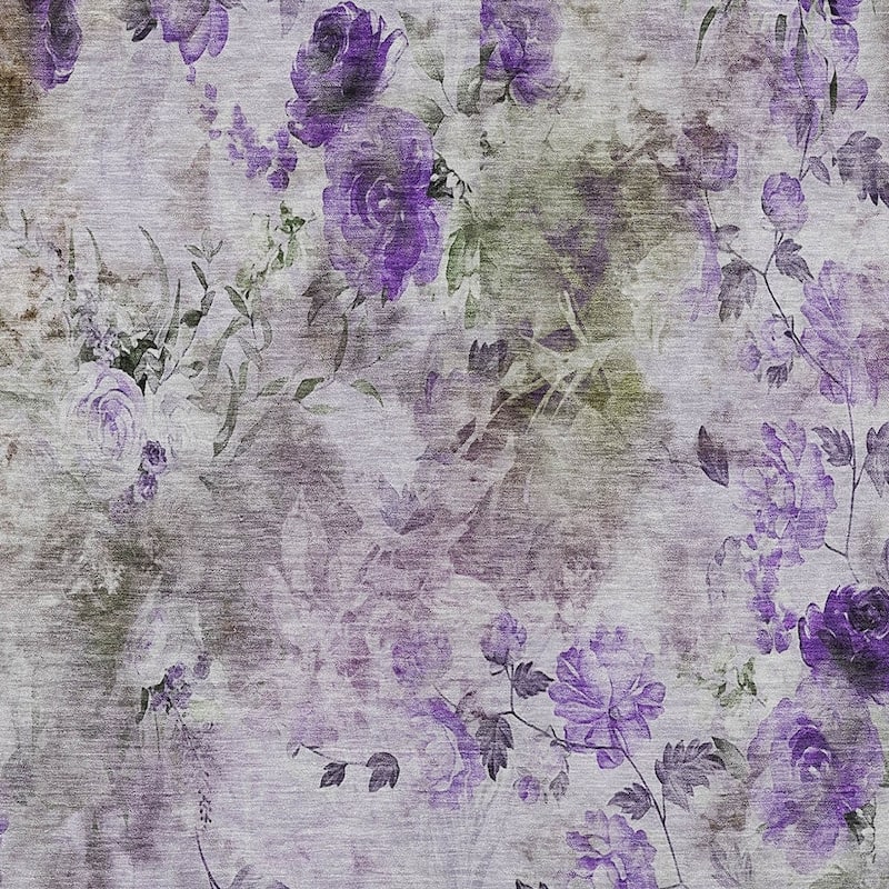 HomeRoots Floral Transitional Rectangle Outdoor Rug