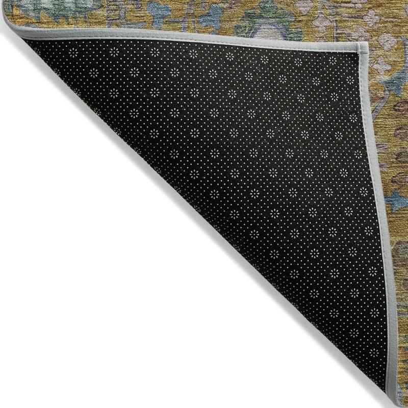 Machine Washable Indoor/ Outdoor Traditional Classic Chantille Rug