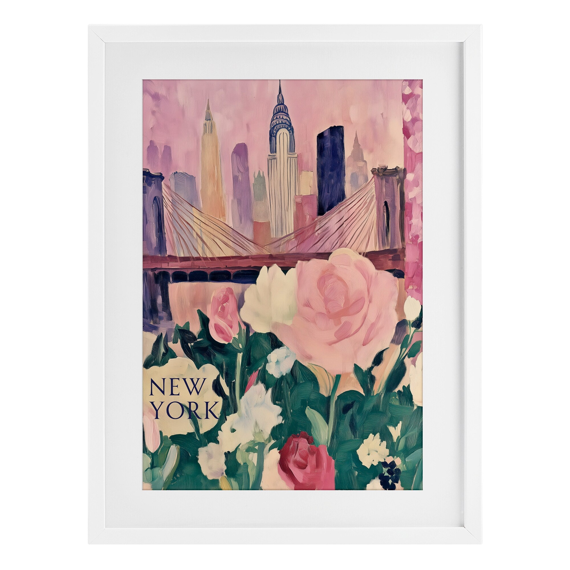 Stupell New York Spring Cityscape Under Glass Framed Design By Annabelle Hall