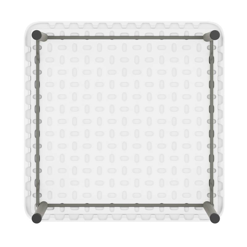 Indoor/Outdoor Kids Bi-Fold Plastic Folding Table - 24x24 - 23.5"W x 23.5"D x 19"H