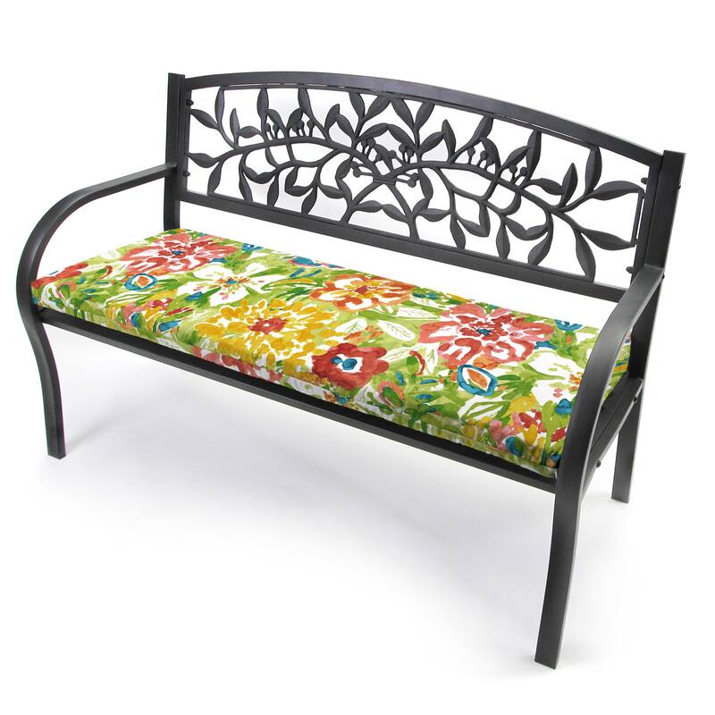 48" x 18" Outdoor Bench Cushion with Ties - 18'' L x 48'' W x 3.5'' H