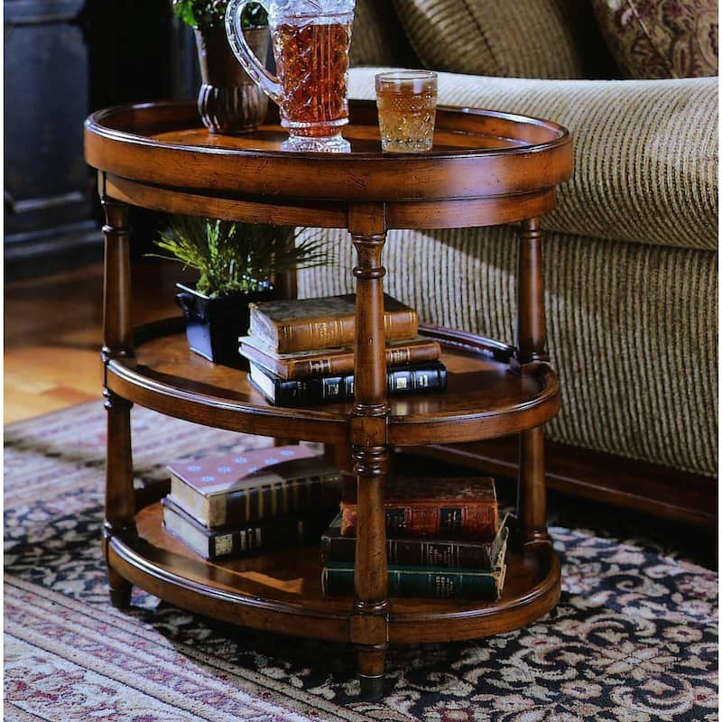 Hooker Furniture 28 Inch Long Hardwood End Table - Mappa Burl