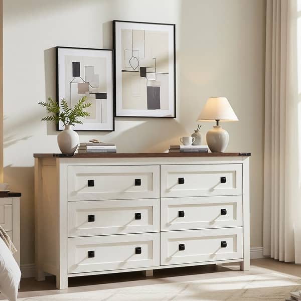 Farmhouse 6 Drawer Dresser, Wood TV Stand, Chest of Drawers - On Sale - Bed Bath & Beyond - 39931057 Farmhouse 6 Drawer Dresser, Wood TV Stand, Chest of Drawers - On Sale - Bed Bath & Beyond - 39931057