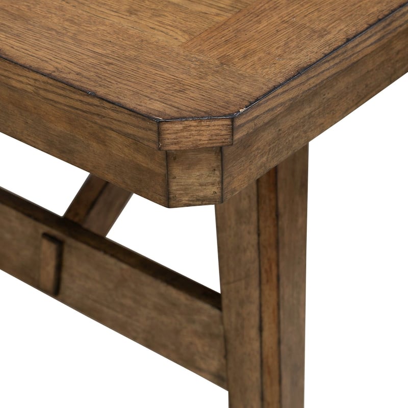 Liberty Furniture Carolina Park Trestle Table, Upholstered Side Chairs Dining Set