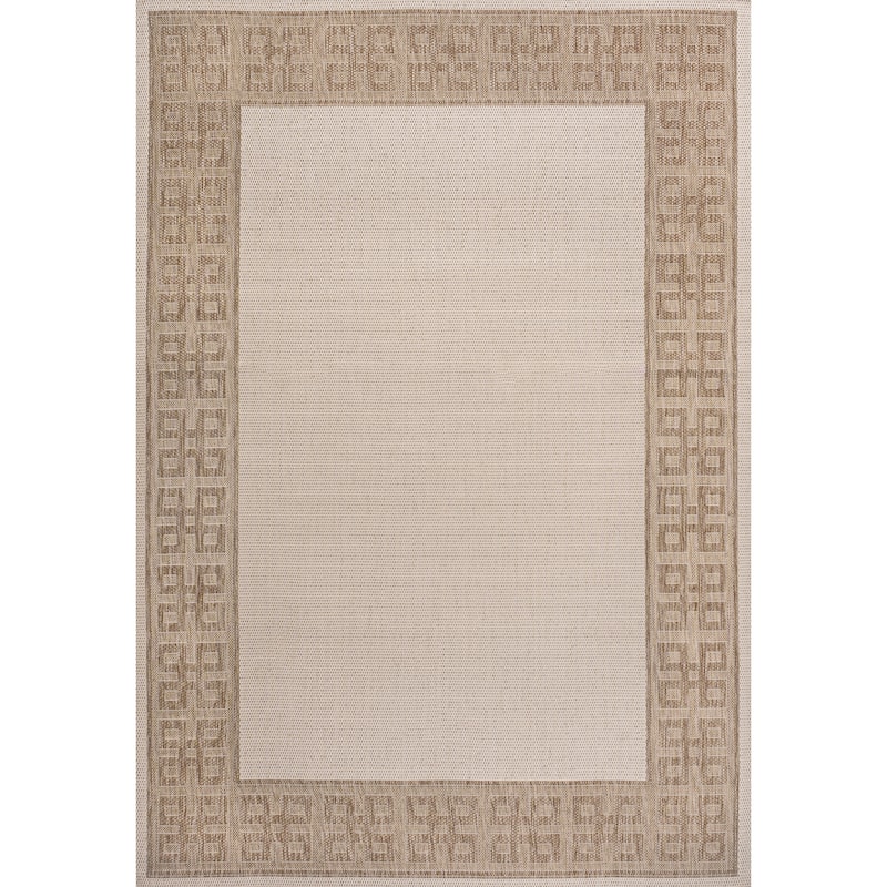 JONATHAN Y Alda Classic Geometric Border Indoor/Outdoor Area Rug - 8 X 10