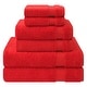 preview thumbnail 48 of 89, American Soft Linen Bekos 6 Piece Towel Set, 100% Cotton Bath Towel Set for Bathroom Red