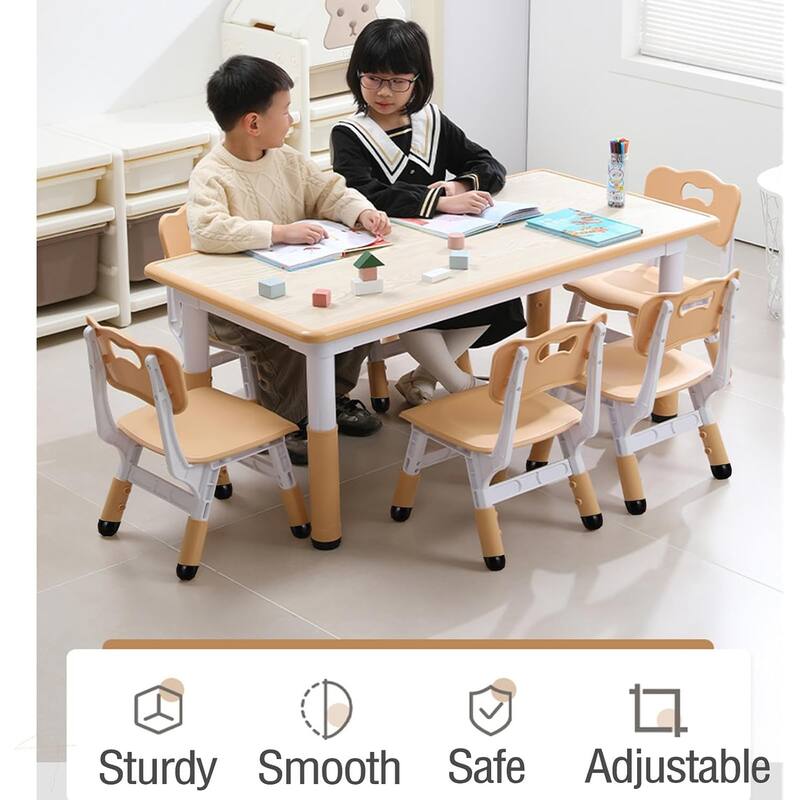 Kids Table and 6 Chair Set