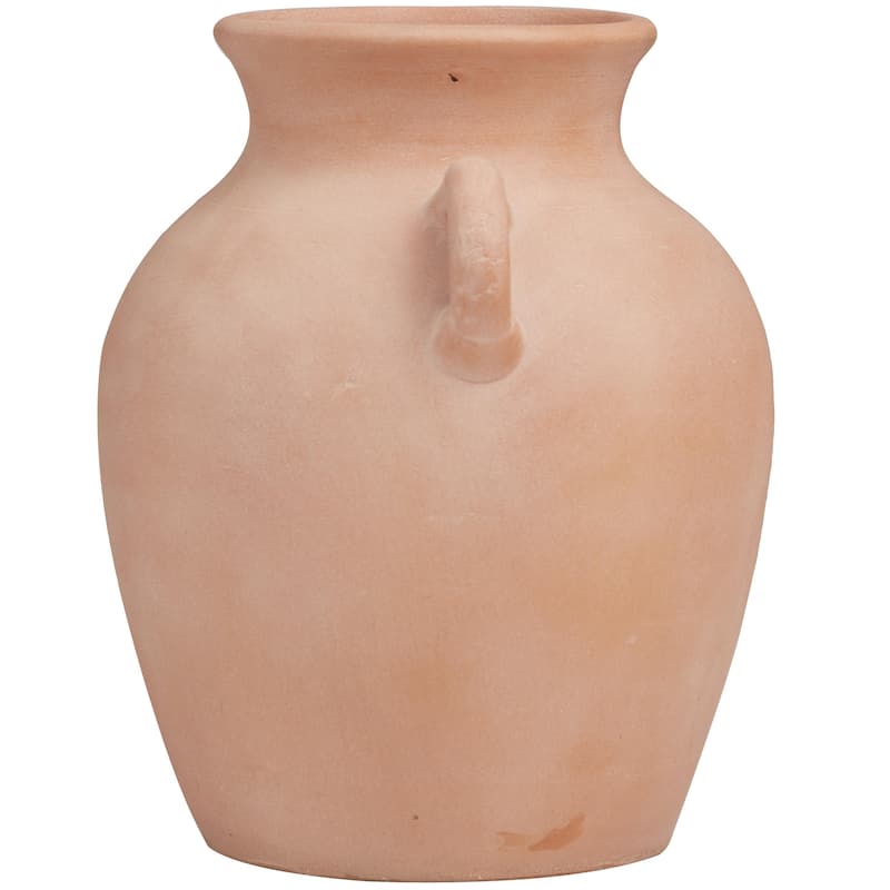 Ceramic Terracotta Jug Decorative Vase with Handles - Orange - Roche River Decor