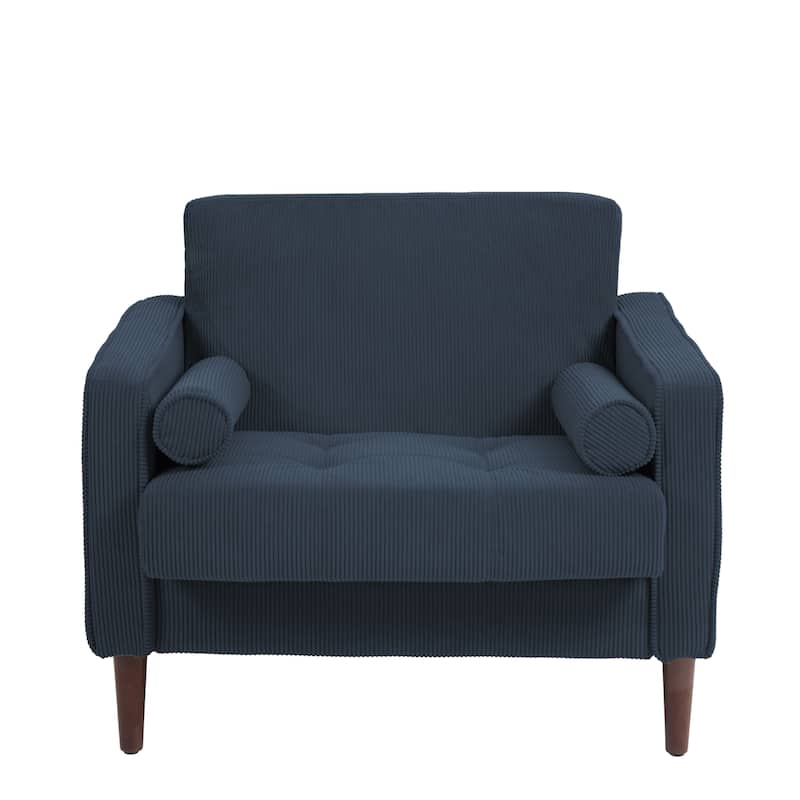 2 Set Modern Wide Armchair Corduroy Accent Chairs