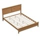 preview thumbnail 33 of 46, Modern White Solid Wood Queen Platform Bed