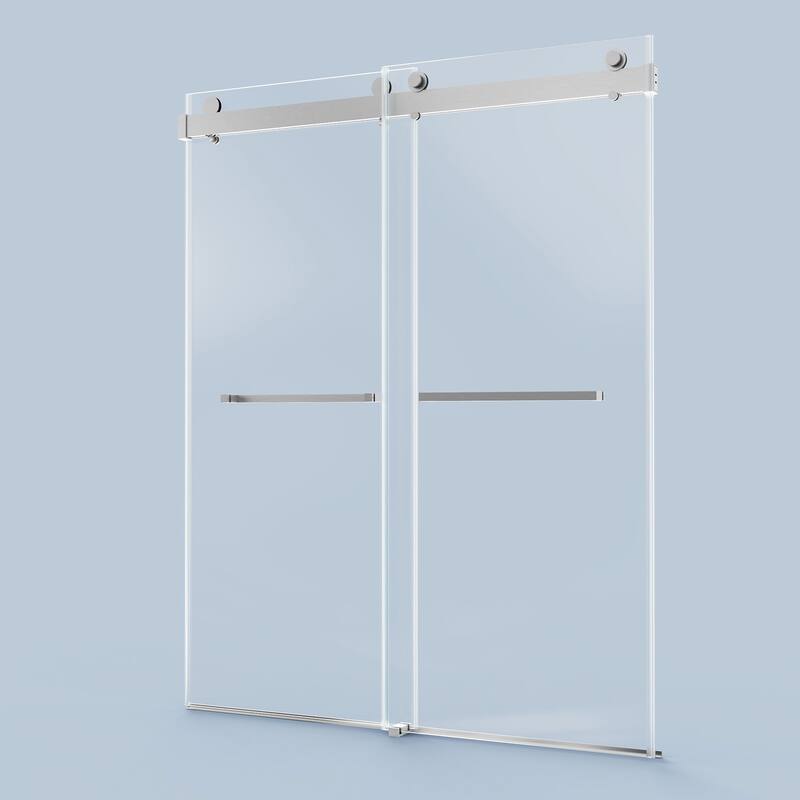 68"-72" x 76" Frameless Double Sliding Shower Door
