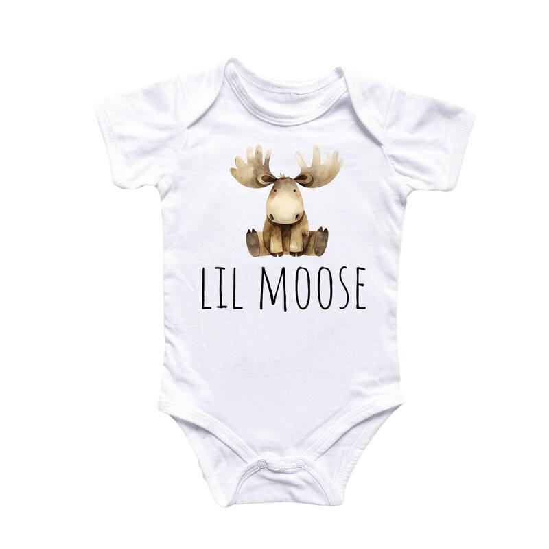 Little Moose - Baby Boy Girl Clothes Infant Bodysuit Funny Cute Newborn - Blue - 0-3M