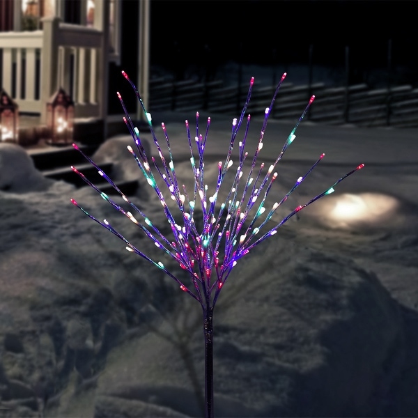 Alpine Corporation Silver Taped Bush with LED Lights. Opens flyout.