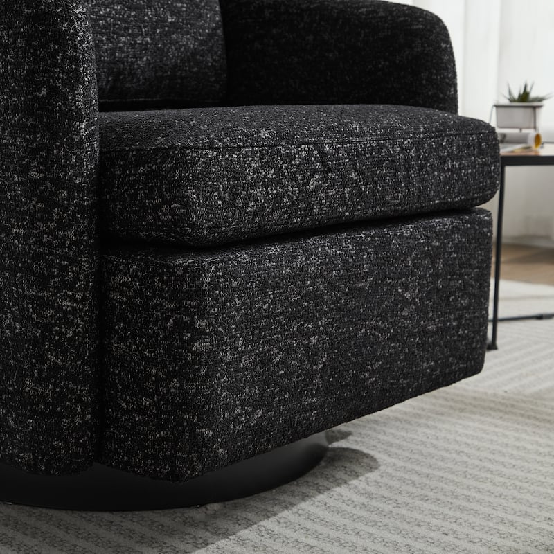 GDFStudio - Clara Chenille Swivel Accent Chair with Sleek Modern Design and Plush Cushioning - 31.5"W