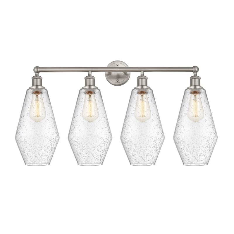 Innovations Lighting Cindyrella - 4 Light 34" Bath Vanity Light - Satin Nickel/Seedy