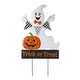 preview thumbnail 11 of 84, Glitzhome Halloween LED Ghost Cat Pumpkin Nutcracker Yard Stakes Standing Sign Hanging Decor LED Ghost (2 Functions)