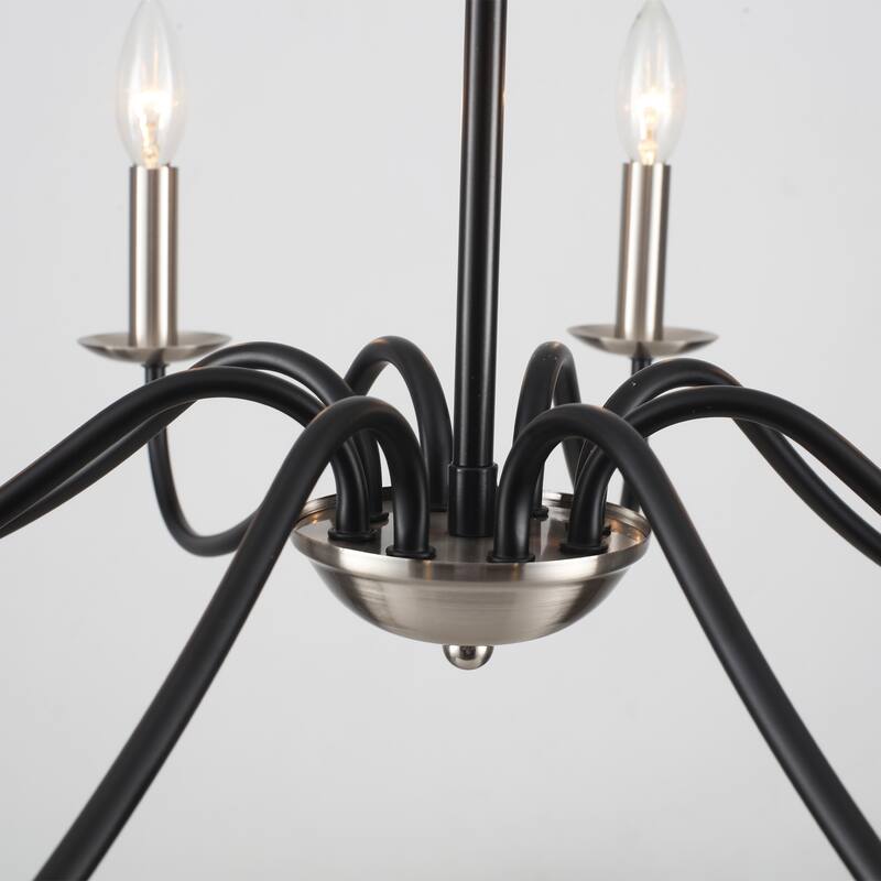 8-Light Farmhouse Candle Chandelier for Bedroom, Kitchen, Living Room and Foyer