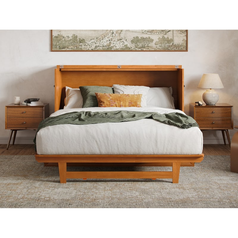 Santa Fe Murphy Bed Chest with Mattress and Built-in Charger