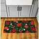 preview thumbnail 1 of 1, Holiday Flower with Leaf Anti-Fatigue Door Mat - 40" x 20"
