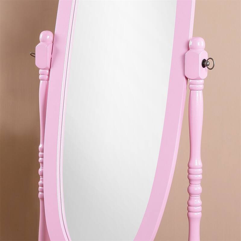 Traditional Queen Anna Style Wood Floor Cheval Mirror