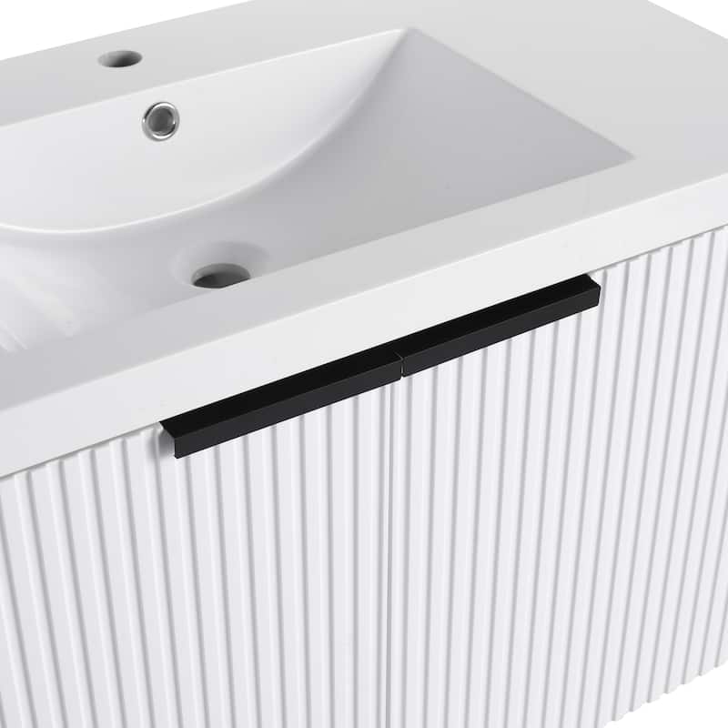 Wall Mounted Bathroom Vanity with Resin Sink