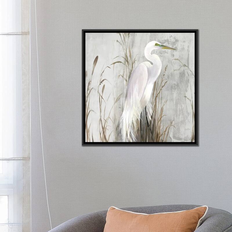 iCanvas "Heron in the Reeds" by Aimee Wilson Framed Canvas Print