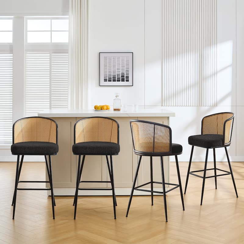 26"/29" Rattan Upholstered Bar Stool /Counter Stools Set of 2/3/4