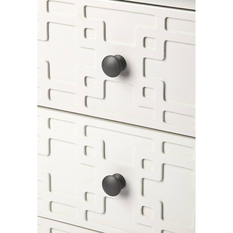Kinsley Glossy White Nightstand