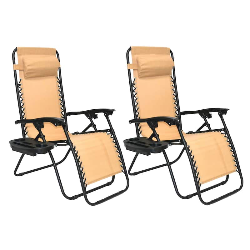 Zero Gravity Chair Case Lounge Outdoor Patio Beach Yard Garden Canopy