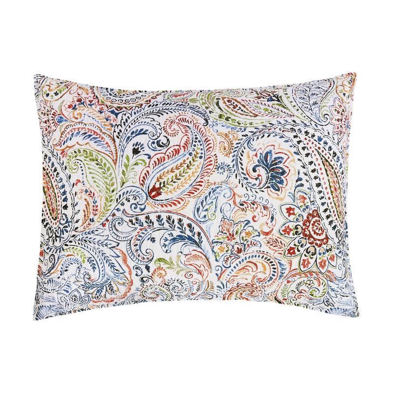 Payton Paisley Quilt Set Cotton Reversible and Machine Washable