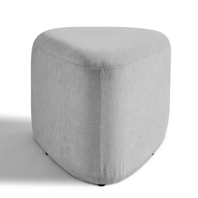 Bonnie 26"/43" W Chenille Small/ Oversized Triangular Cheese Ottoman