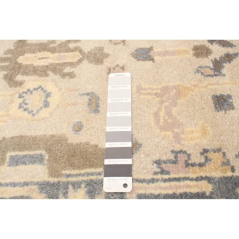 ECARPETGALLERY Hand-knotted Royal Oushak Grey Tip Wool Rug - 2'7 x 9'9